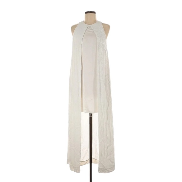 Rosetta Getty Cape Mini Dress White Flawed Size 6 - Picture 3 of 10